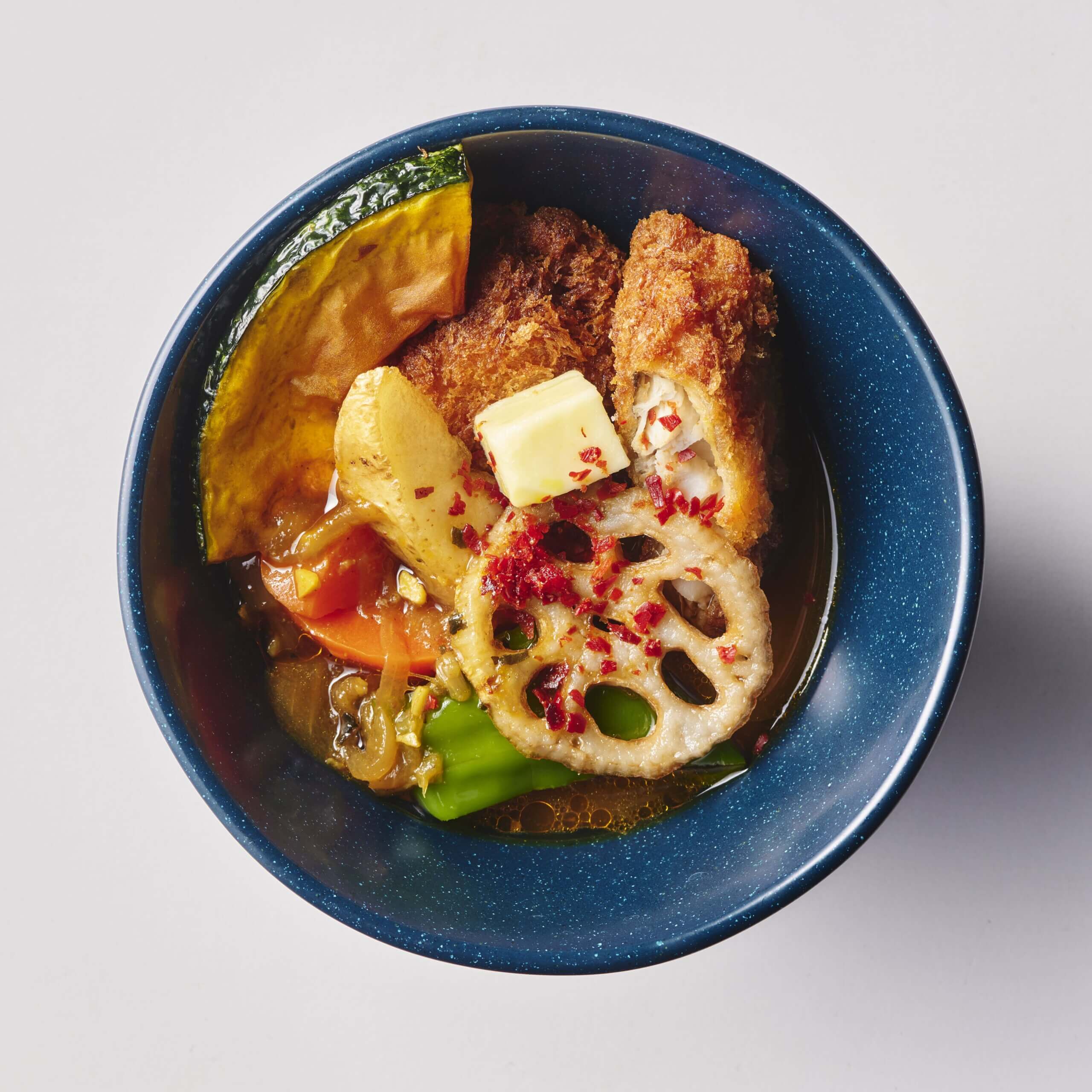 スタンダードに食べたい女性スタッフおすすめ<br>
『バターホッケフライスープカレー』