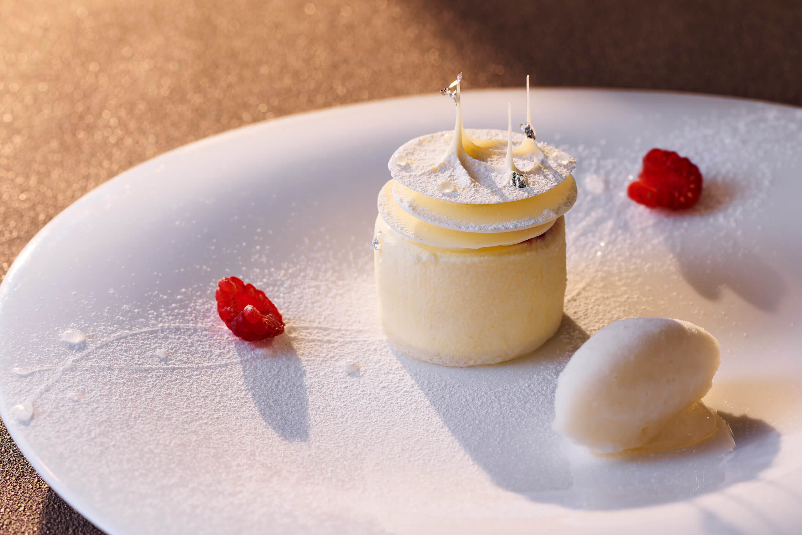 マスカルポーネムース 洋梨のソルベ